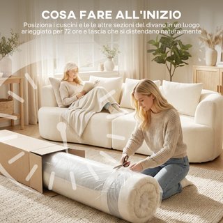 Divano da Salotto 3 Posti Minimal in Ciniglia colo