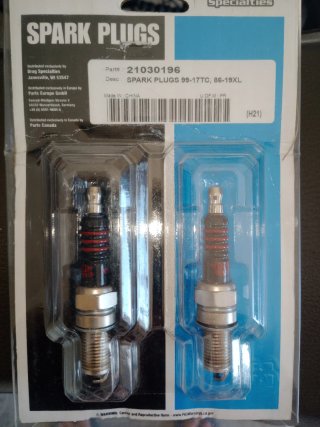 Bujías Harley Davidson 99-17TC, 86-19XL