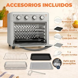 Horno Eléctrico 30L 1600W Freidora
