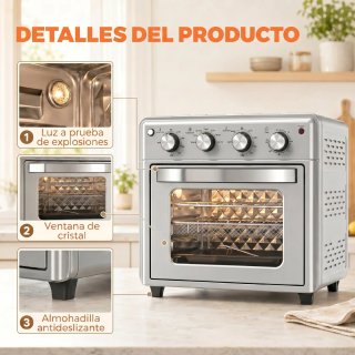 Horno Eléctrico 30L 1600W Freidora