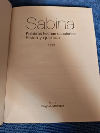 Libro y CD Sabina: Física y Química