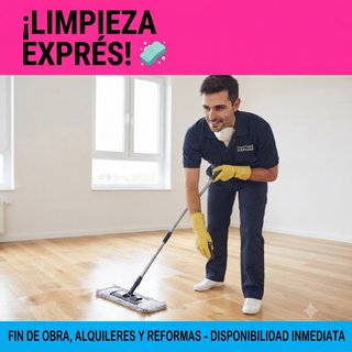 Limpieza exprés de pisos, fin de obra y alquileres