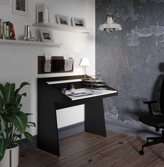 Escritorio Plegable Negro y Blanco