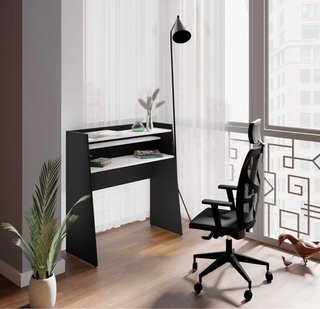 Escritorio Plegable Negro y Blanco