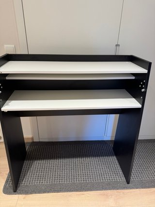 Escritorio Plegable Negro y Blanco