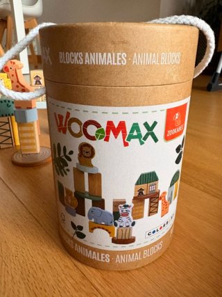 Bloques de construcción de animales de madera