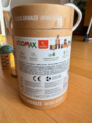 Bloques de construcción de animales de madera