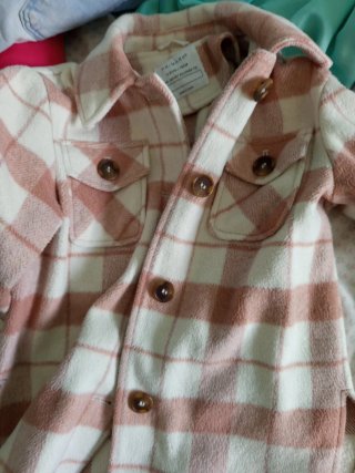 Chaqueta cuadros rosa y blanco Primark Talla S