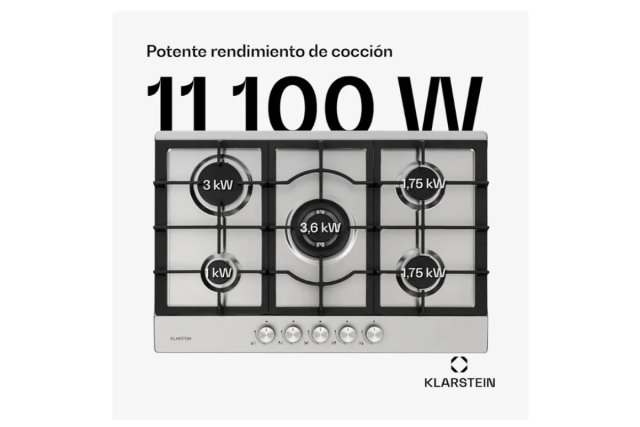 Placa de gas  Klarstein 6 fuegos - miniatura 2