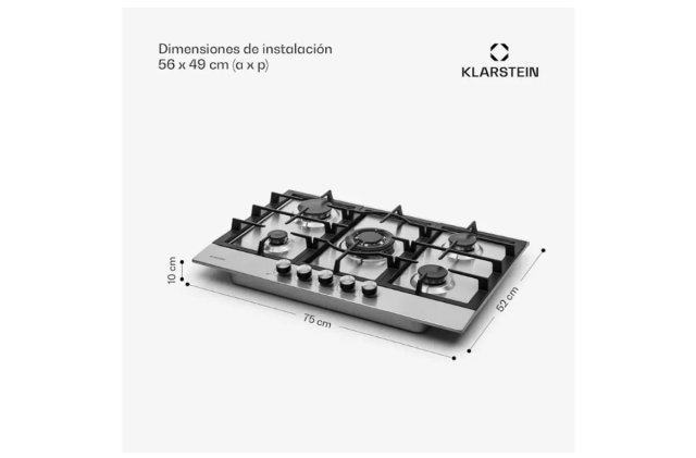 Placa de gas  Klarstein 6 fuegos - miniatura 3
