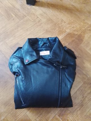 Cazadora Piel Sintética Negra