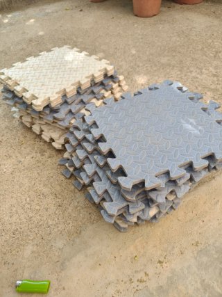 Suelo Corcho Puzzle 30 piezas azul y blanco