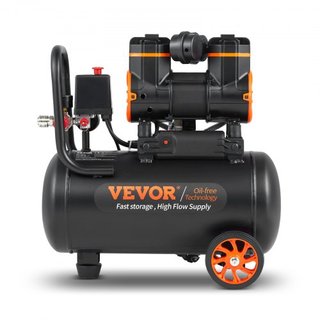 Compresor de Aire 18.2 L 900W 2.2 CFM@ 90PSI 70 dB Ultra Silencioso Sin Aceite