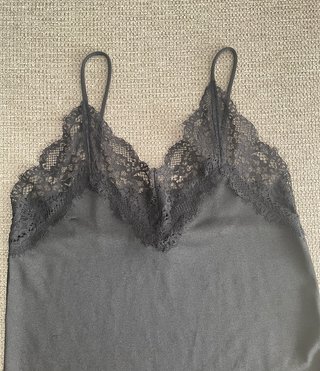Vestido lencero H&M encaje negro Talla S