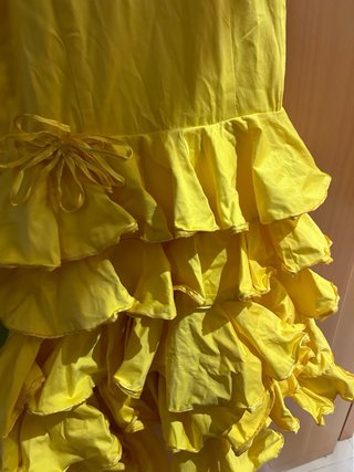 Vestido Flamenca Amarillo Volantes