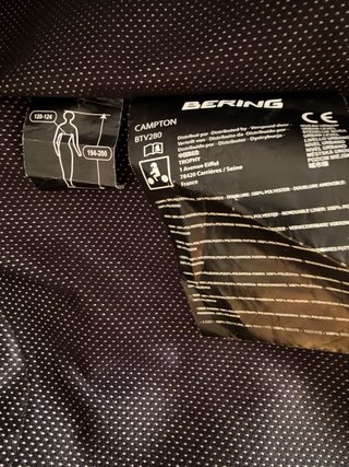 Chaqueta Moto Bering Talla 3XL Negra