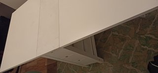 Mesa plegable extensible con cajón