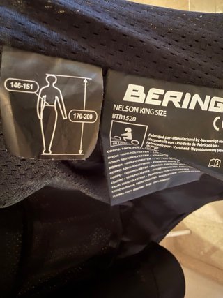 Chaqueta moto Bering Verano Talla W3XL