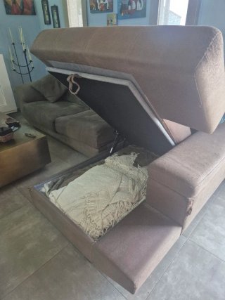Sofá modular chaise longue beige