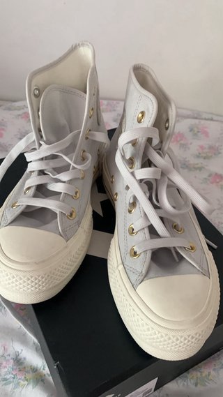 Converse plataforma grises talla 36