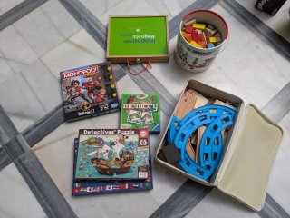 Lote Bloques, juegos, puzzles y trenes