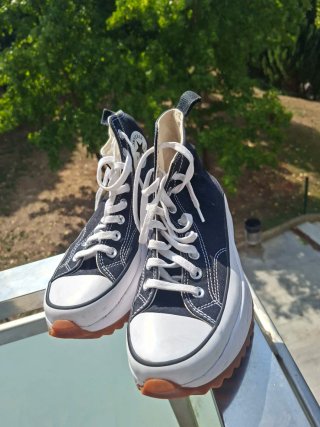 Converse Run Star Hike Hi Mujer Negro