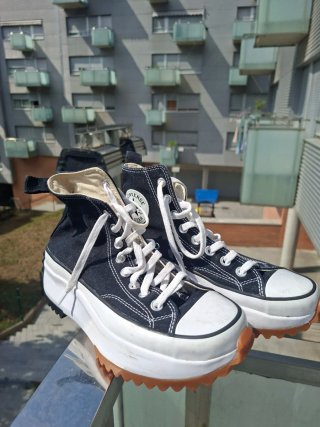 Converse Run Star Hike Hi Mujer Negro