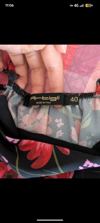 Vestito lungo Artigli floreale, taglia S (40)