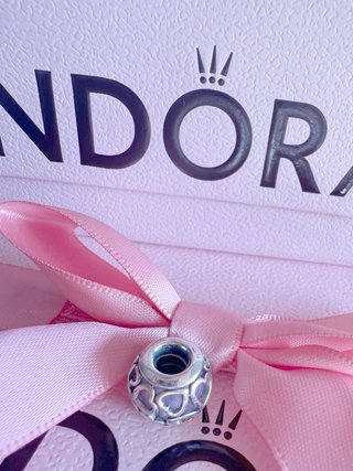 Pandora Charm Plata Corazones