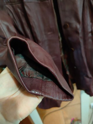 Chaqueta de cuero mujer marrón