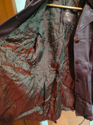 Chaqueta de cuero mujer marrón