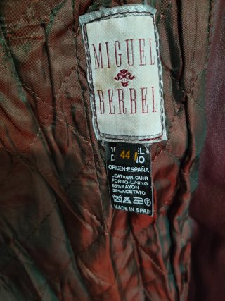 Chaqueta de cuero mujer marrón