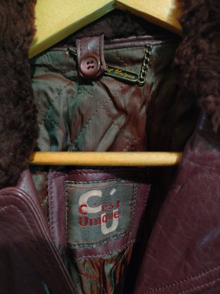 Chaqueta de cuero mujer marrón