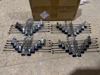 Lote 20 Perchas Metálicas Antideslizantes