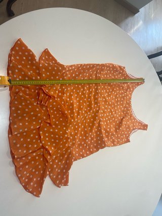 51 Vestido Sevillana Lunares Naranja