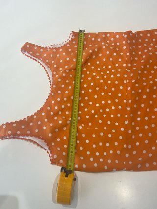 51 Vestido Sevillana Lunares Naranja