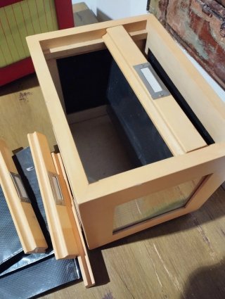 Caja de fotos de madera