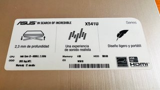 Ordenador Asus X541U Intel Core i3