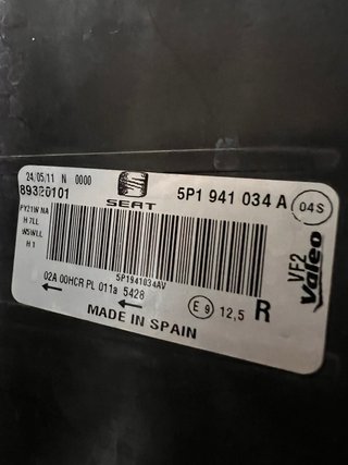 Pareja de Faros Seat Leon 2007