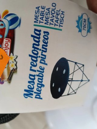 Mesa de camping plegable negra