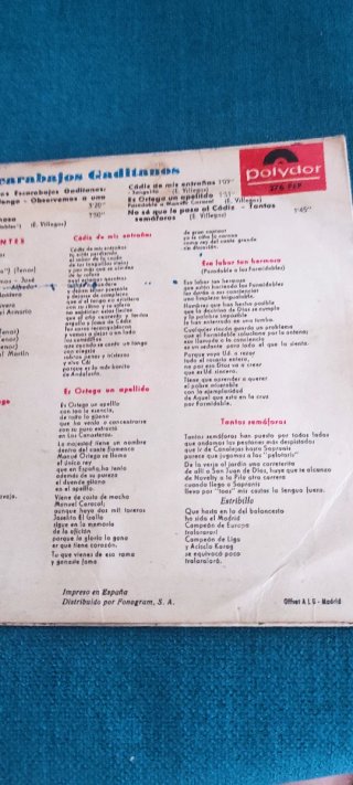 Vinilo Los Escarabajos Gaditanos Polydor