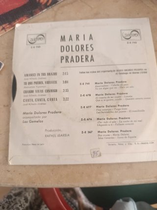4 Vinilos Julio Iglesias, Massiel, Maria Dolores P