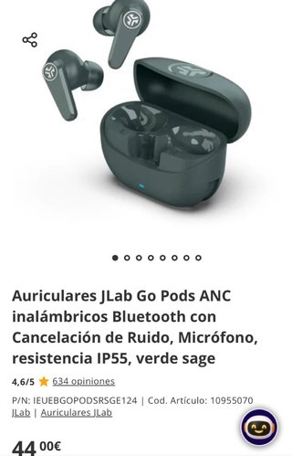 Audífonos JLab Go Pods ANC Inalámbricos Bluetooth