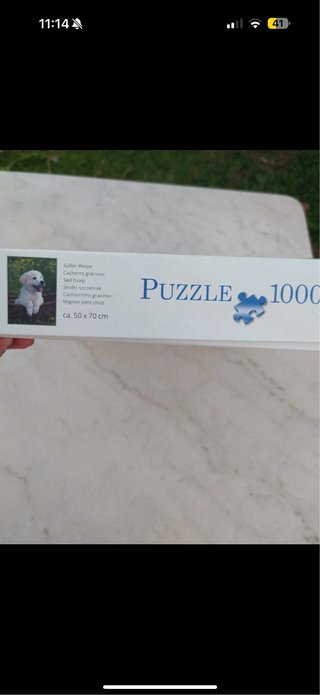 Puzzle 1000 piezas perro cesta