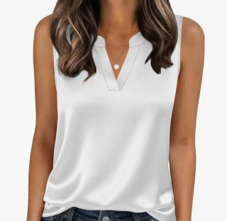 Blusa sin mangas blanca Talla M