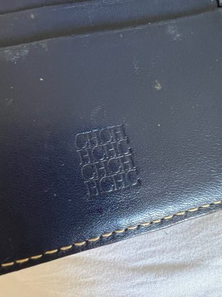 Cartera billetera Carolina Herrera Beige y azul