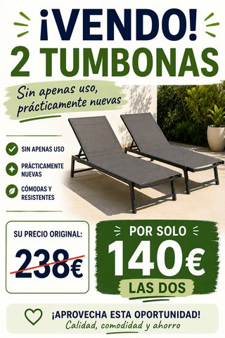 Tumbona Ratán Plegable con Ruedas