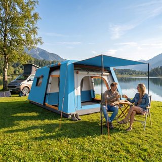 Tenda da Campeggio per 4 Persone con 2 Stanze e Ve