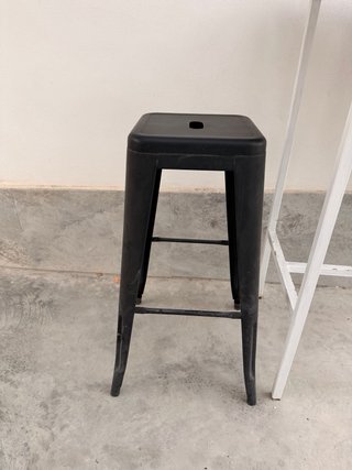 Taburete Tolix Negro Metal 20 unidades