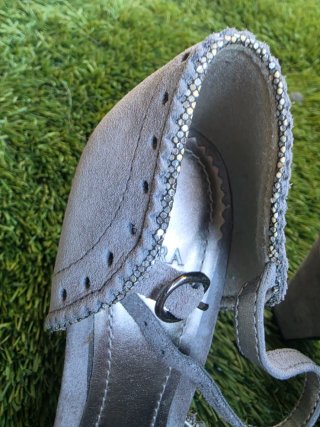 Zapatos Zara Tacón Gris Plataforma